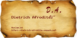 Dietrich Afrodité névjegykártya